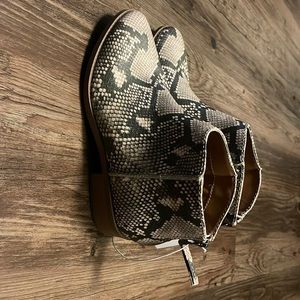Snake Print Women Ankle Boots